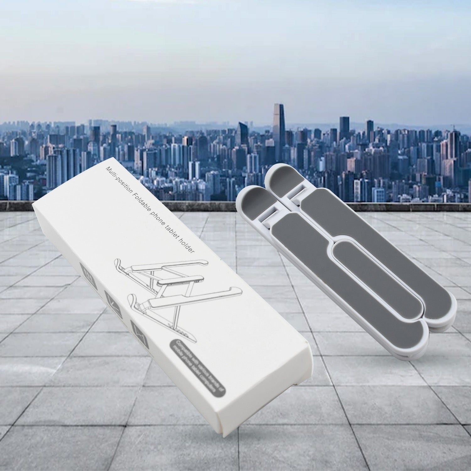 Adjustable tablet holder with fiber material Adjustable tablet holder with fiber material
